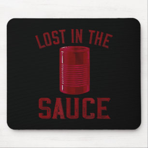 Lost In The Sauce Funny Cranberry Sauce Thanksgivi Mouse Pad