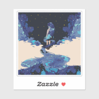 “Lost in the Stars” Aesthetic Space Sticker
