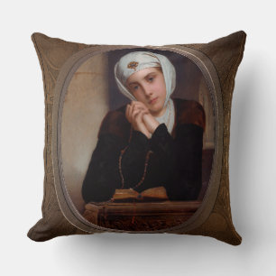 Lost in Thought by Henry Guillaume Schlesinger Cushion