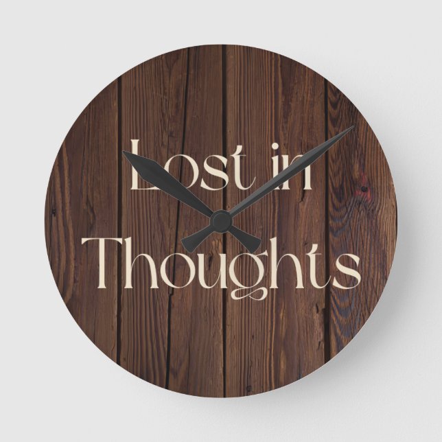 Lost in Thoughts Round Clock (Front)