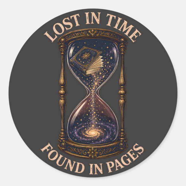 Lost In Time Found In Pages Sticker (Front)