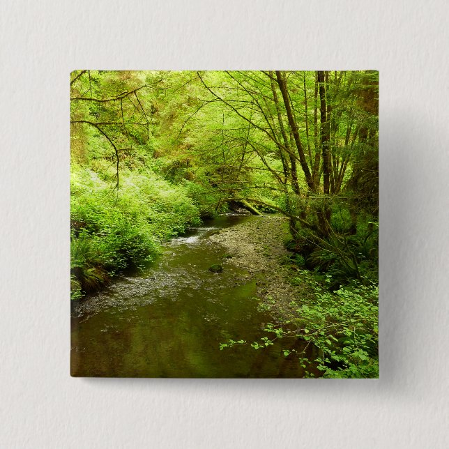 Lost Man Creek I at Redwood National Park 15 Cm Square Badge (Front)