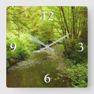 Lost Man Creek I at Redwood National Park Square Wall Clock