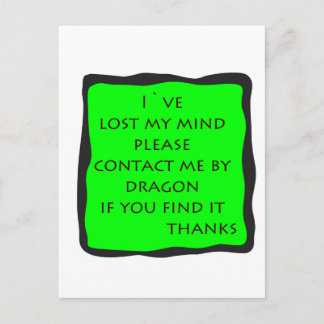 lost mind postcard