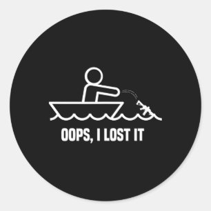Lost My Guns In A Boating Accident Gag Gift Funny Classic Round Sticker