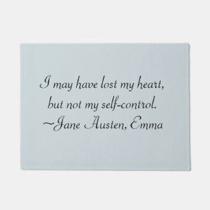 Lost My Heart Austen Emma Quote Doormat