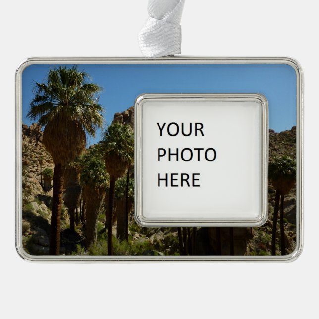 Lost Palms Oasis I at Joshua Tree National Park Silver Plated Framed Ornament (Front)