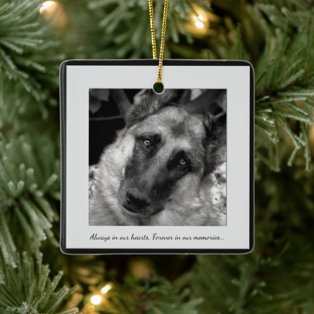 Lost Pet Ornament Personalised with Your Photos (Tree)