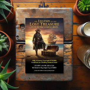 Lost Pirate Treasure Birthday Party Postcard