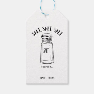 Lost shaker of salt - fond it gift tags