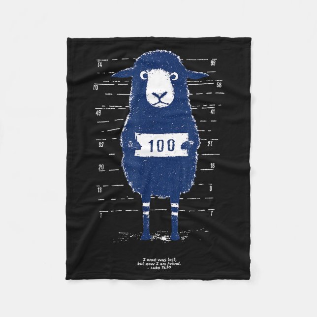 Lost Sheep I Once Was Lost But Now I Am Found Luke Fleece Blanket (Front)