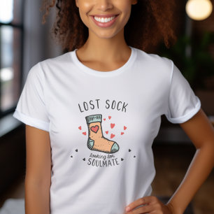 Lost Sock Looking for Soulmate Valentines Day  T-Shirt