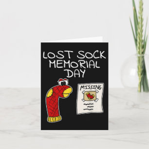 Lost Sock Memorial Day Funny  Card