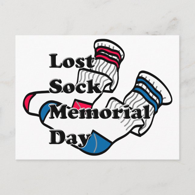 Lost Sock Memorial Day Postcard (Front)