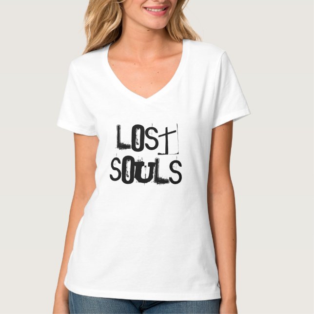 Lost Souls Hanes V-Neck T-Shirt (Front)