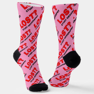 Lost? Study Geography Socks