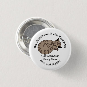 Lost Tan Tabby Kitten Family Home Address 3 Cm Round Badge