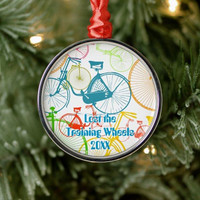 Lost the Training Wheels Bike Keepsake and Year Metal Tree Decoration (Tree)