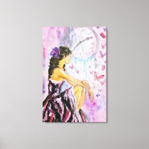 Lost Time - Watercolor Painting Canvas Print
