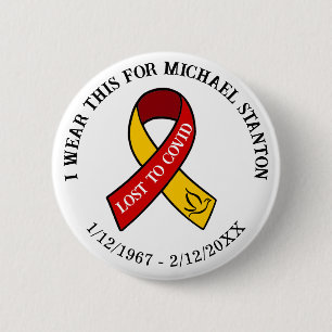 Lost to Covid   Memorial Personalised 6 Cm Round Badge