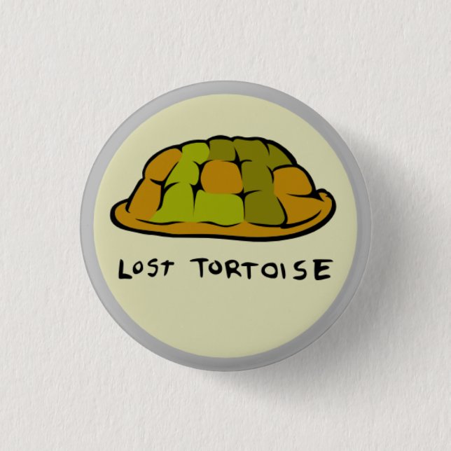 Lost Tortoise Shell Logo Button (Front)
