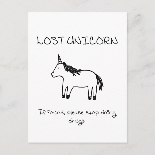 Lost Unicorn Postcard (Front)
