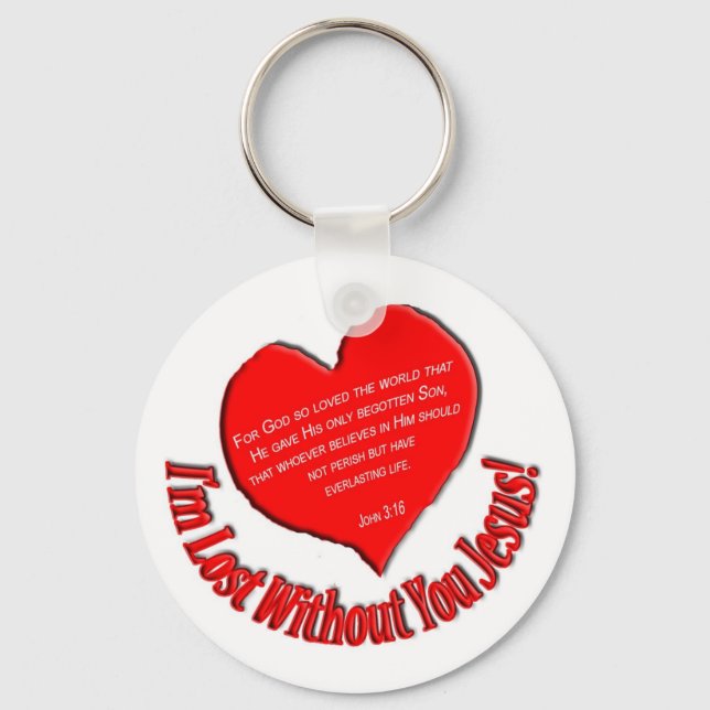 Lost Without You Jesus Keychain (Front)