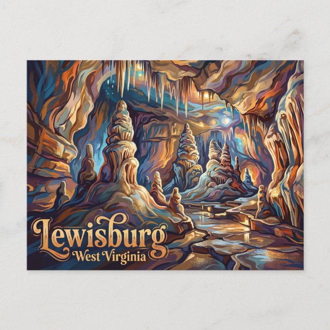 Lost World Caverns USA Postcard (Front)