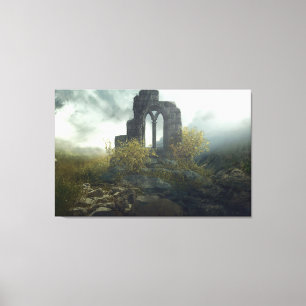 Lost world of Ancient time Fantasy Landscape Canvas Print