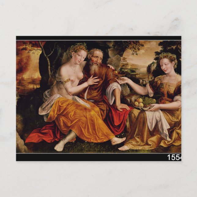 Lot and his Daughters, c.1565 Postcard (Front)