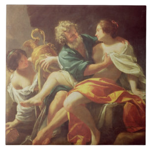 Lot and his Daughters, c.1630 (oil on canvas) Tile