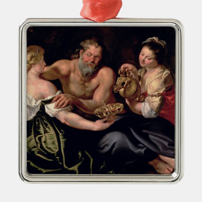 Lot and his daughters metal tree decoration (Front)