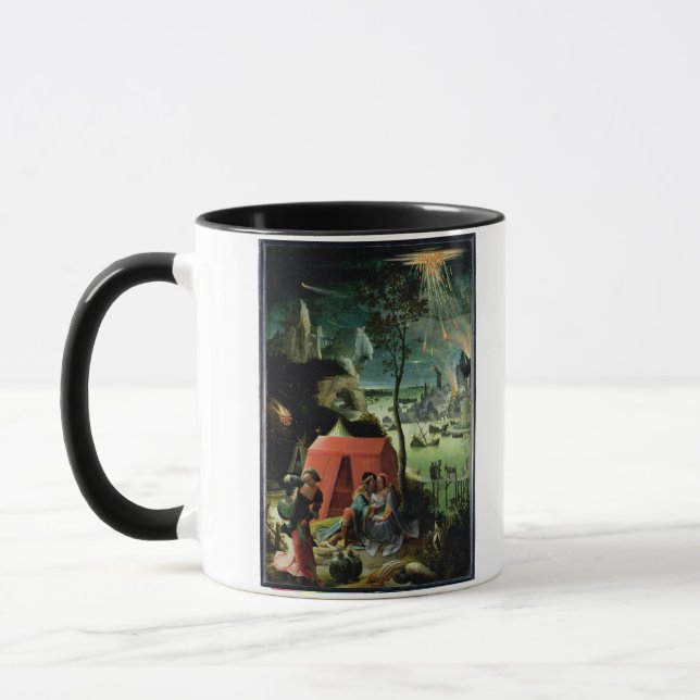 Lot and his Daughters (oil on panel) Mug (Left)