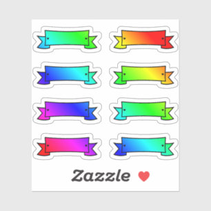 Lot Of Colourful Banners Tiny Rainbow Banner Shape