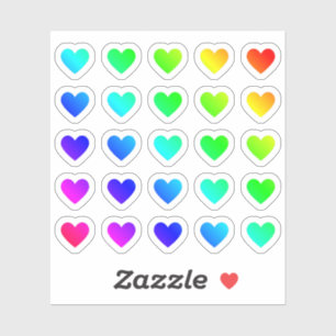 Lot Of Colourful Hearts Tiny Rainbow Heart Shapes