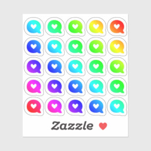 Lot Of Colourful Speech Bubbles Tiny Rainbow Shape