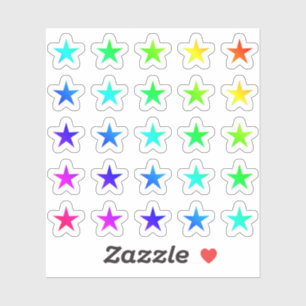 Lot Of Colourful Stars Tiny Rainbow Star Shapes Cu
