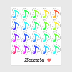 Lot Of Colourful Tiny Musical Notes Rainbow Music