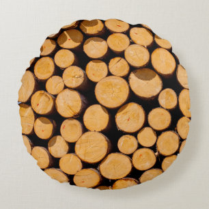 Lot of many Wood Trunk oak Trees round teak log cu Cushion