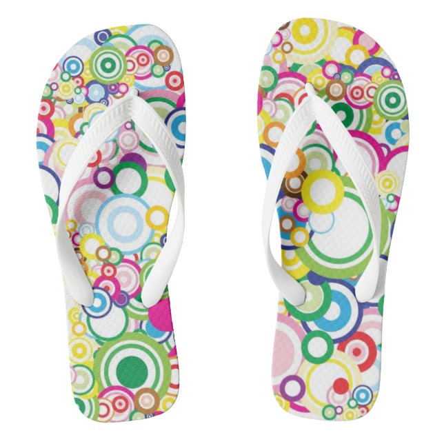 Lot of vivid circles jandals (Footbed)