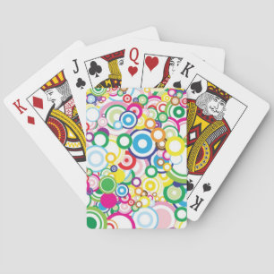 Lot of vivid circles playing cards