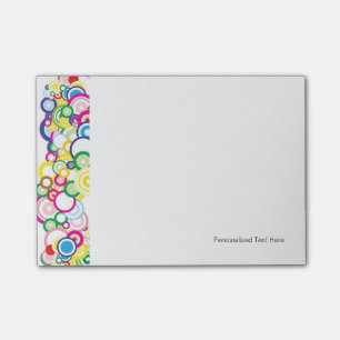 Lot of vivid circles post-it notes