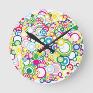 Lot of vivid circles round clock