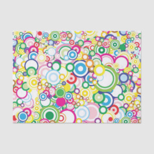 Lot of vivid circles tissue paper