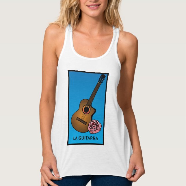 Loteria card La Guitarra (The Guitar) T-Shirt Singlet (Front)