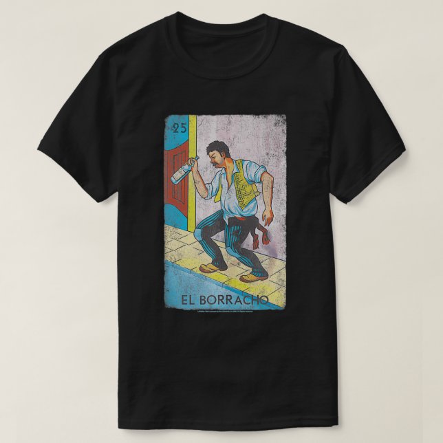 Loteria El Borracho Colourful Tarot Card  T-Shirt (Design Front)