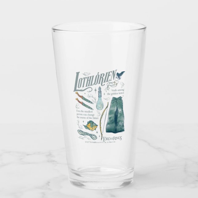 LOTHLORIEN™ Watercolor Collage Graphic Glass (Front)