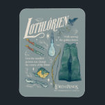 LOTHLORIEN™ Watercolor Collage Graphic Magnet<br><div class="desc">Step into the golden woods of Middle-earth™ with this enchanting Lord of the Rings™ design inspired by Lothlórien™. Featuring elegant Elven elements — from flowing cloaks and intricately crafted blades to a graceful bow, vial of light, and delicate leaves drifting on the breeze — this artwork captures the quiet beauty...</div>