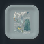 LOTHLORIEN™ Watercolor Collage Graphic Paper Plate<br><div class="desc">Step into the golden woods of Middle-earth™ with this enchanting Lord of the Rings™ design inspired by Lothlórien™. Featuring elegant Elven elements — from flowing cloaks and intricately crafted blades to a graceful bow, vial of light, and delicate leaves drifting on the breeze — this artwork captures the quiet beauty...</div>