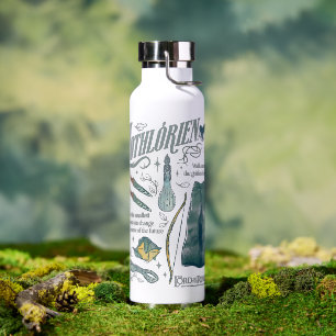 LOTHLORIEN™ Watercolor Collage Graphic Water Bottle